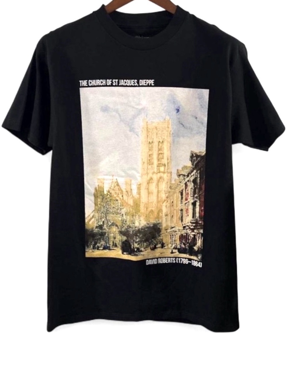 Art Design The Church of St. Jacques, Dieppe Graphic T-Shirt Size Men’s Medium